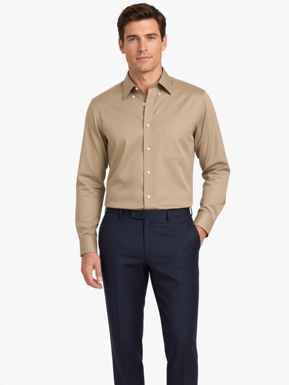 Chaps Khaki Dress Shirt